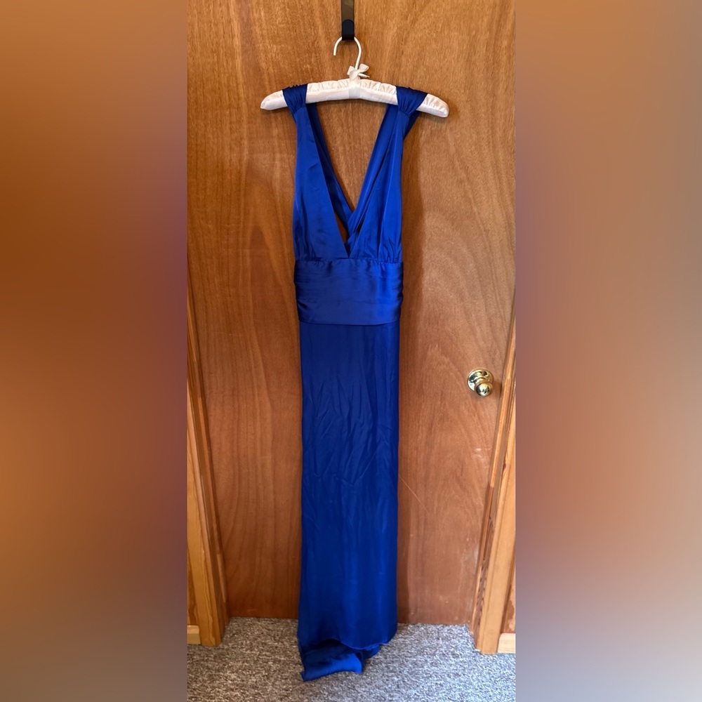 NWT Ever Pretty Blue Satin Evening Gown
